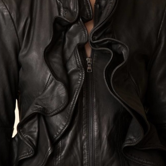 $898 Marissa Webb Davina Leather Jacket XS - Picture 6 of 10